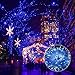 Excelvan Safe Low Voltage 8 Modes 250 LEDs 50m/164ft Dimmable Fairy String Lights for Bedroom Patio Garden Gate Yard Party Wedding Christmas Decoration, White+Blue
