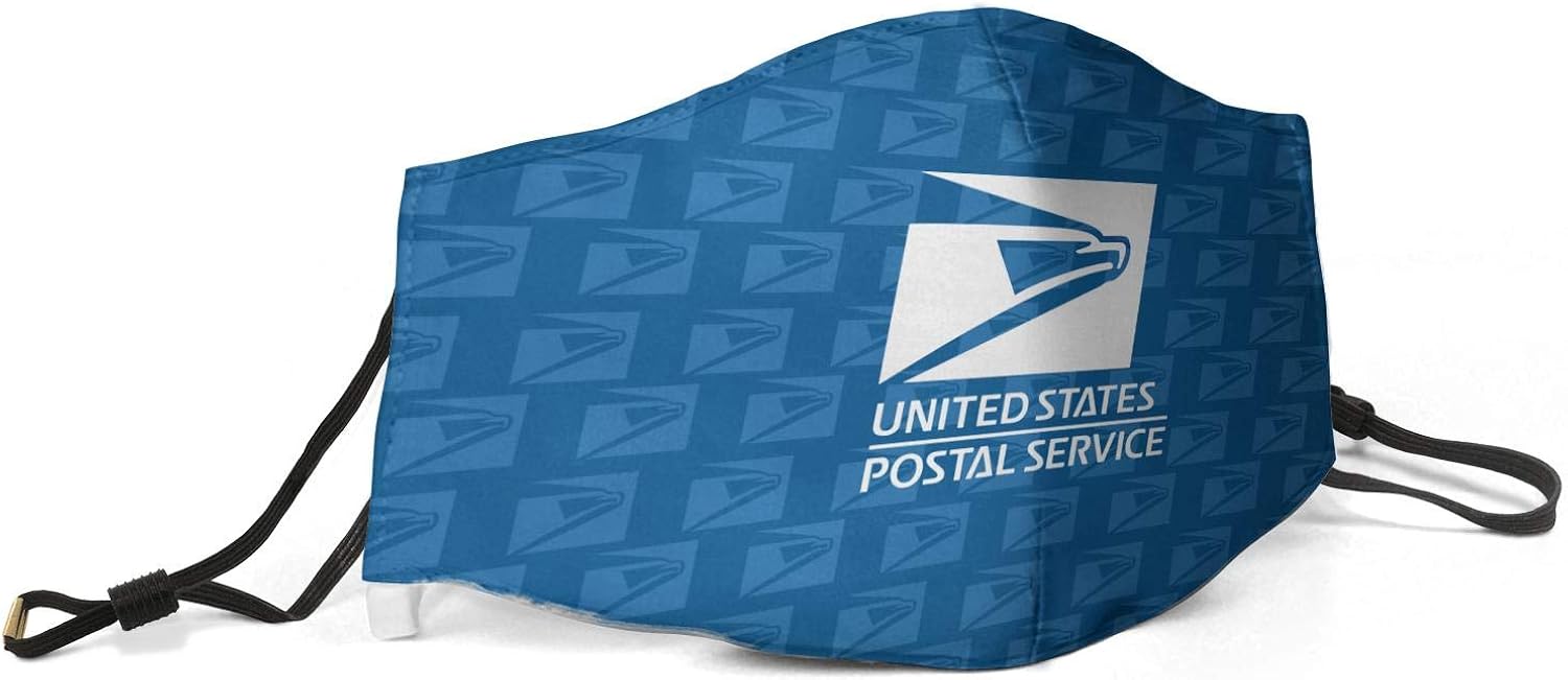 Adults White-Logo-United-States-Postal-Service- Mouth-Muffle with Adjustable Earloops Reusable for Cosplayl Face Covers Teen