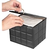 Disposable Face Towel Holder Box, Black PU Leather Container for XL Clean Skin Club Face Towels, Reusable Organizer for Clean Skin Towel Makeup Wipe Holder Counter Bathroom Organizers and Storage