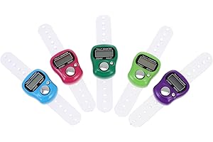 PRETYZOOM 5Pcs Finger Ring Counters with Clear Electric Screen for Muslim Prayer and Chanting Random Color