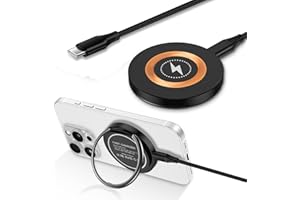 OUOUDEE Samsung Magnetic Charger Wireless Fast Charging Pad for Samsung Galaxy S25 Ultra/S24 Plus/S23/S22/S21/S20/S10/15W MagSafe Charger Stand for iPhone 16e/16 Pro Max/16/15/14/13/12/Pixel 9 Pro/9a/8a/7a/7