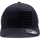 The Blackout American Flag 6277 Flex Fitted Baseball Cap - Custom Embroidered Black USA Flag Flex-Fitted Baseball hat