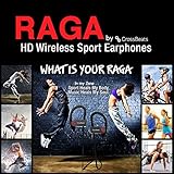 CrossBeats Raga Wireless Bluetooth Earphones with Microphone IPX-4 Sweatproof Sports Design with Carry Case, HD Sound, Super Bass (Cherry Black)