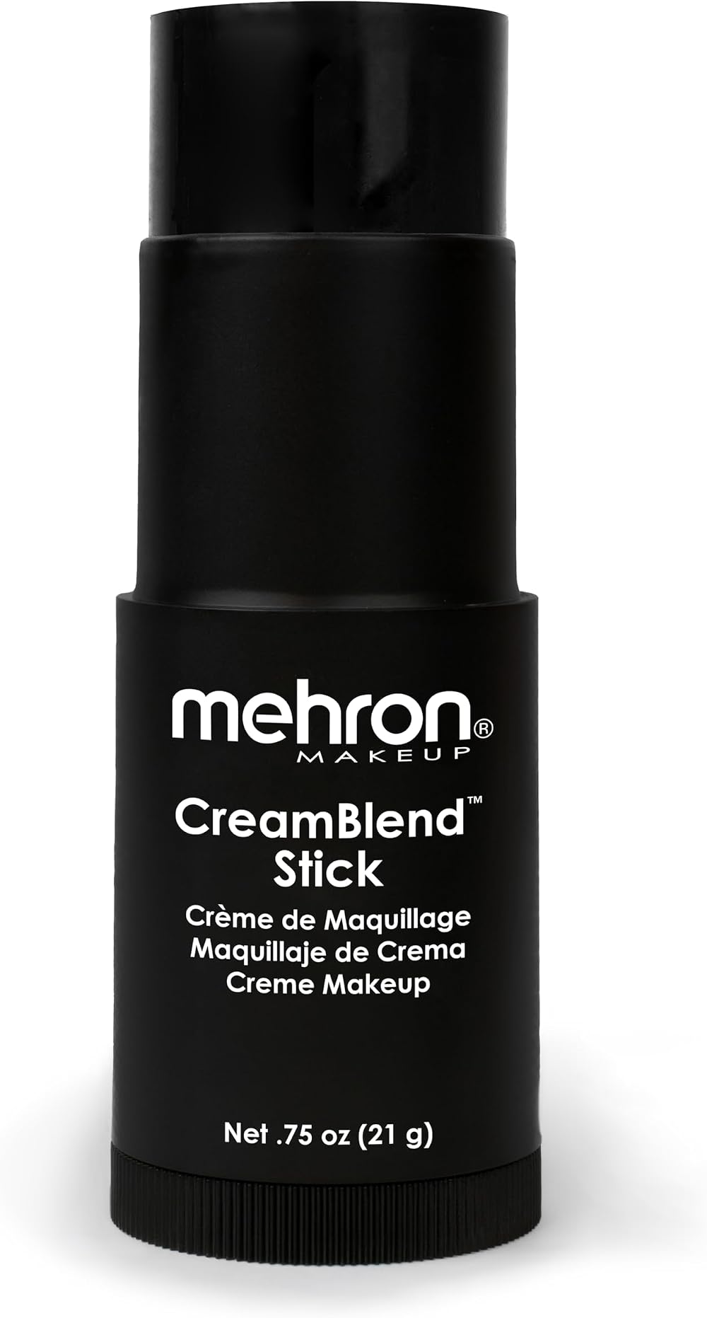 Mehron CreamBlend Stick Black .75oz 21g Face Body Paint Foundation Cream Makeup