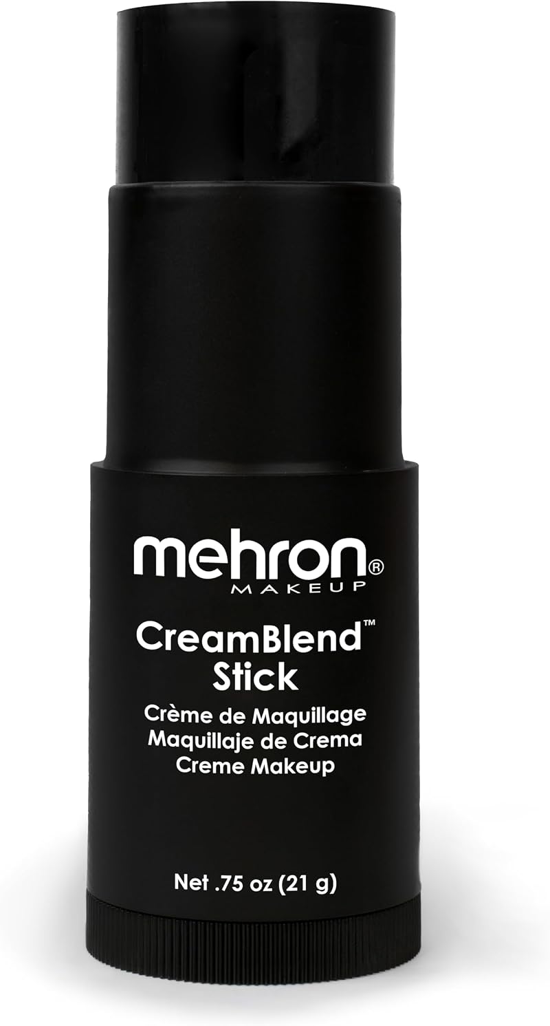 Mehron CreamBlend Stick Black .75oz 21g Face Body Paint Foundation Cream Makeup