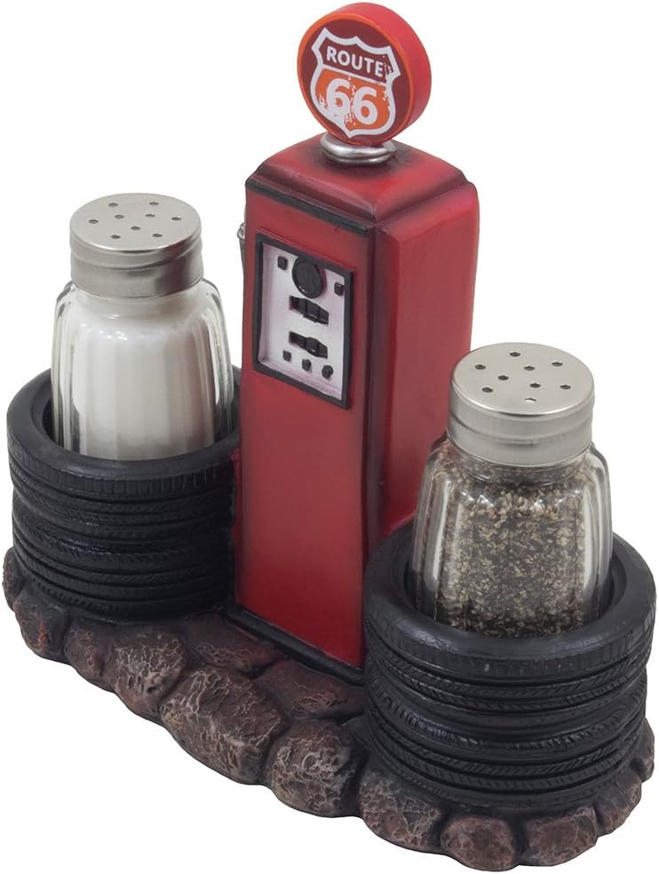 Vintage Gas Station Filling Pump Salt and Pepper Shaker