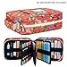 qianshan Pencil Case Holder Slot - Holds 202 Colored Pencils or 136 Gel Pens with Zipper Closure - Large Capacity Pen Organizer for Watercolor Pens or Markers - Perfect for Artist Red Floral