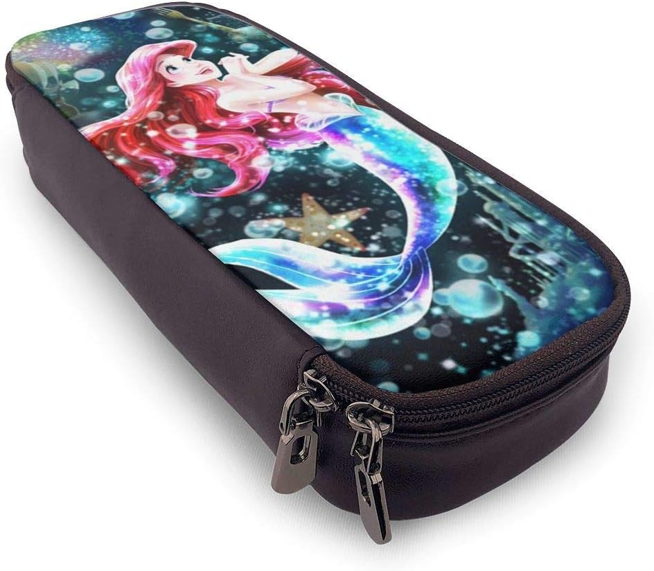 Amazon リトルマーメイド 輝く憧れの世界 アリエル ペンケース 筆箱 化粧ポーチ 取り出しやすい ファスナー付き 収納可能 多機能 持ち運びに便利 学生 大人適用 男女兼用 ペンケース 文房具 オフィス用品