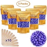 17.5 Oz Hair Wax Beans by Charmonic, Hard Body Wax Beans, Hair Removal Depilatory Wax European Beads for Women Men 500g/17.5Oz (lavender)