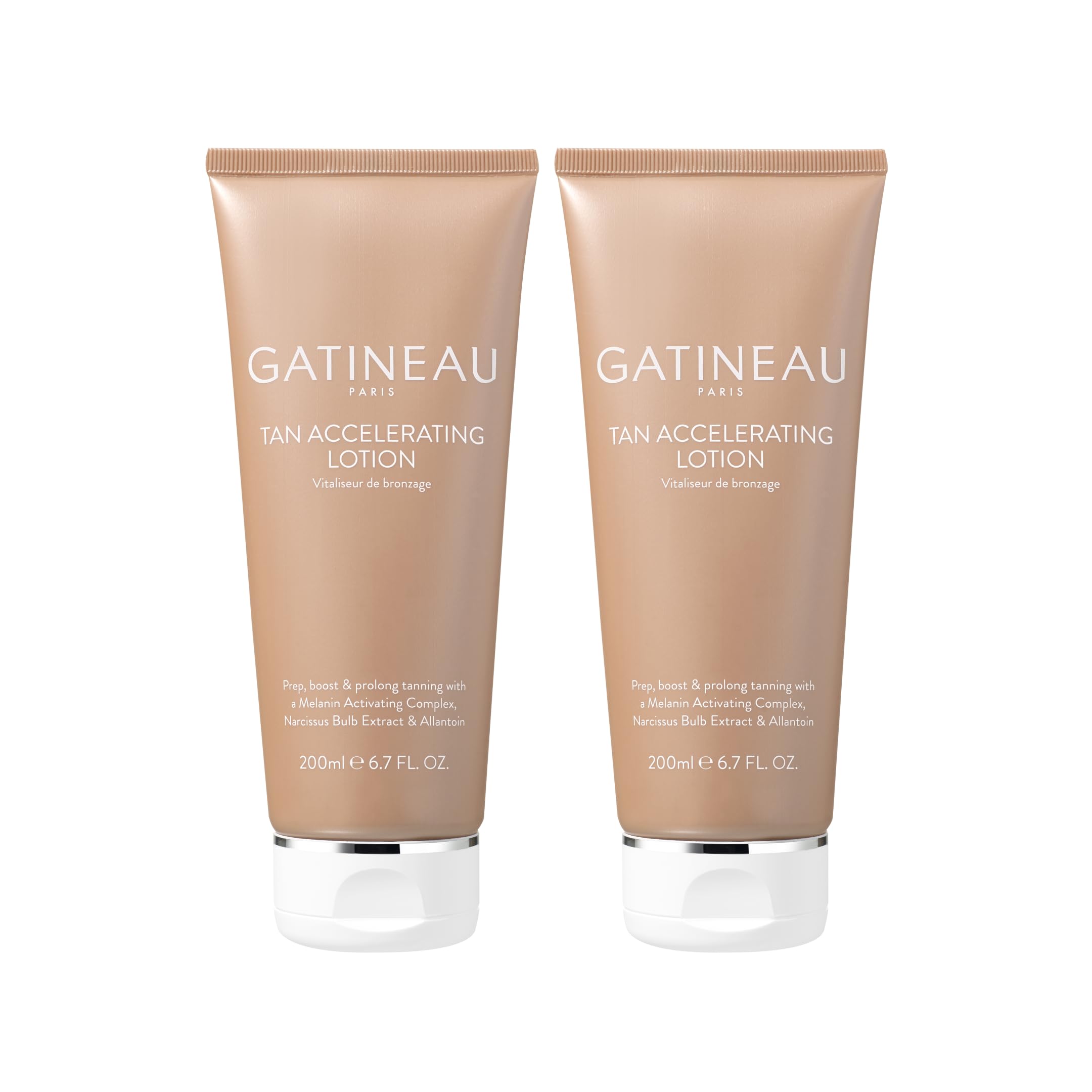 Gatineau - Tan Accelerating Lotion Duo Pack (200ml x 2), Enhance Natural Tanning, For Face & Body
