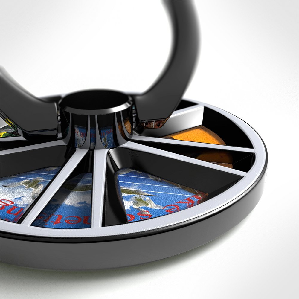 Finger Phone Ring Stands-Finger Spinner Knob Portion Function for Smart Cellphone Mount (Black & Siliver)