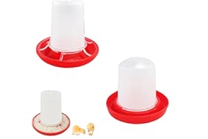 AkNebriax 2PCS Chick Feeder and Waterer,Automatic Poultry Water Dispenser and Feeder with Detachable Design for Stability,for