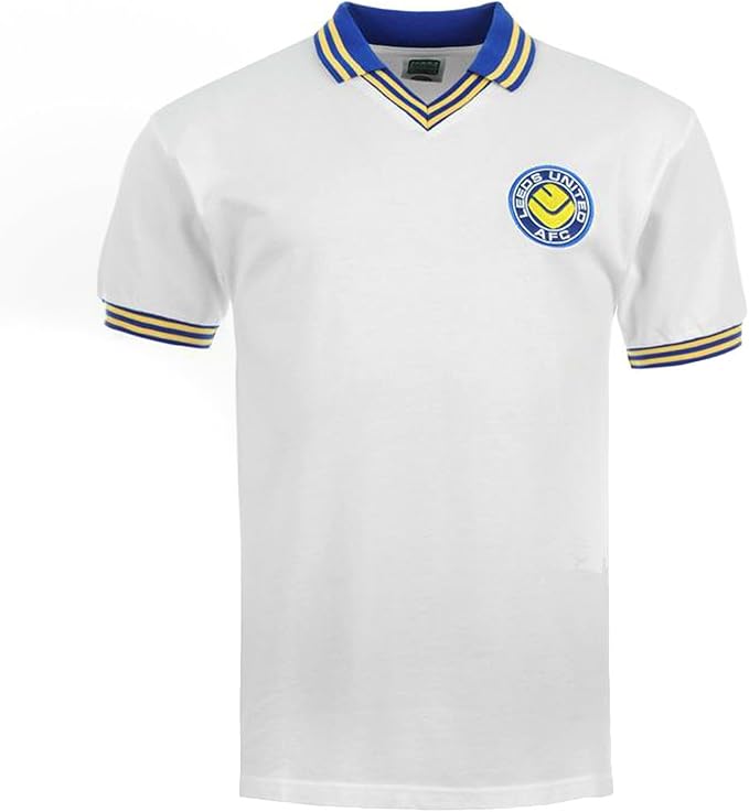 Leeds United Mens Retro Shirt 1978 Home Kit White Official Football