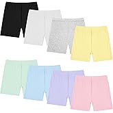Boyiee 8 Pack Girls Toddlers Dance Shorts Bike Shorts for Dance Gymnastics Yoga Safety Active Under Dress