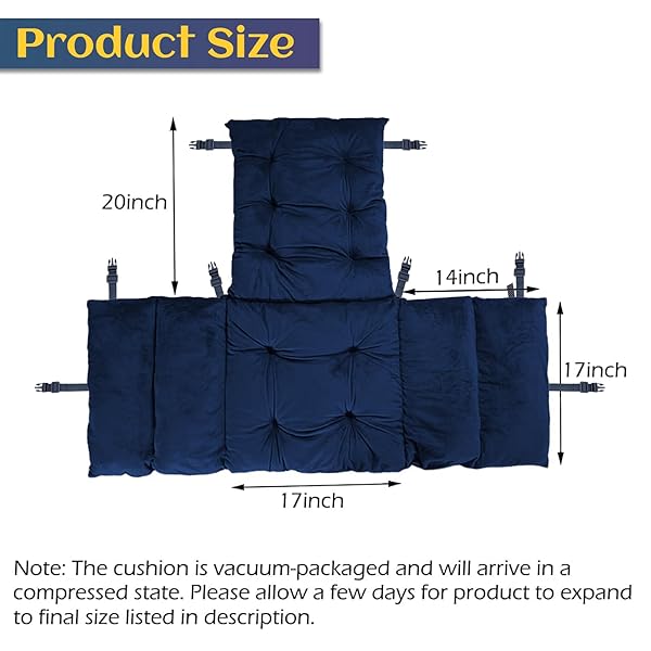 BIG HIPPO WHEELCHAIR SEAT CUSHIONS, COMFORTABLE WHEELCHAIR CUSHIONS FOR PRESSURE RELIEF, SOFT WHEELCHAIR SEAT CUSHIONS PAIN RELIEF -17 ×17 INCHES – PRUSSIAN BLUE