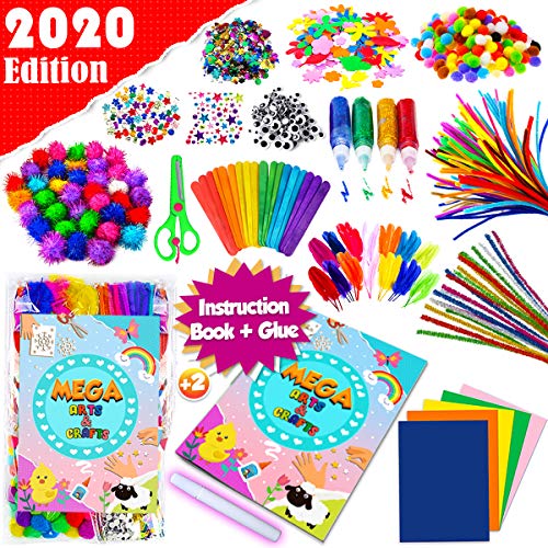 GoodyKing Assorted Arts and Crafts Supplies for Kids- D.I.Y. Collage School Crafting Materials Supply Set Pipe Cleaner- Craft Art Material Kit in Bulk for Kids Age 4 5 6 7 8 9 Years Old Boy Girls