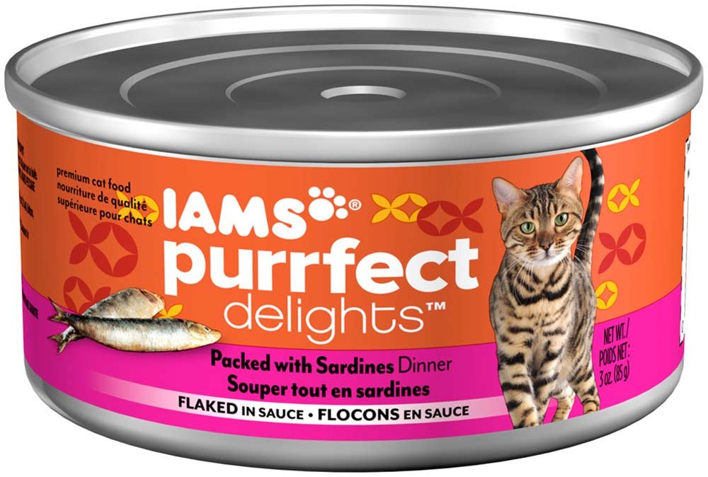 IAMS PURRFECT DELIGHTS Flaked Adult Wet Cat Food, Variety Pack Seafood