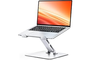 Niweya Adjustable Ergonomic Laptop Stand for Desk, Foldable Computer Stand, Stable Aluminum Lectern Notebook Riser & Portable Laptop Holder Mount Compatible with 10-16" MacBook Pro/Air, Dell, HP