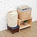 EZOWare Laundry Hamper, Collapsible Clothes Storage Basket for Kids Baby Nursery Bathroom, White, Small