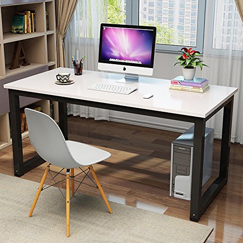 55" modern computer desk large simple style pc laptop sturdy…