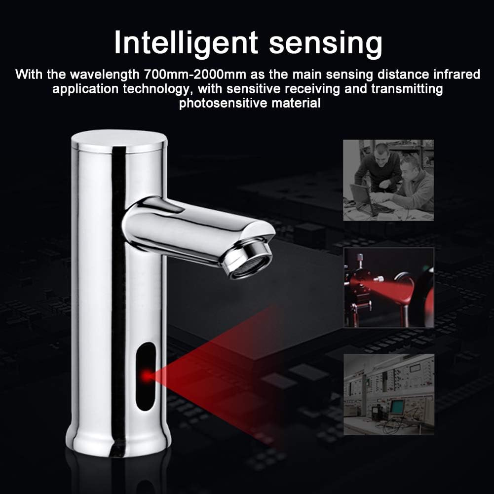 ETIGER Automatic Touchless Bathroom Sink Faucet, Sink Faucet Motion Activated Hands Free Hot & Cold Tap for Home, Hotel, Shopping Mall etc: Home & Kitchen
