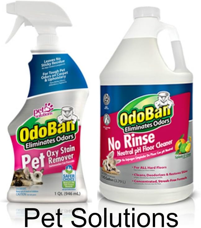 OdoBan Pet Solutions 32oz Spray Bottle and 1 Gal Neutral pH Floor Cleaner Concentrate