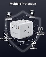 Kemelo PD20W 4 USB 4 Way Extension Lead 13A 3250W UK Plug 1.5m view 4