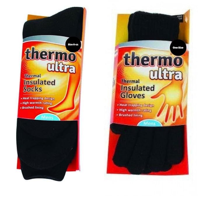 Thermal Socks and Thermal Gloves for Men Amazon.co.uk Clothing