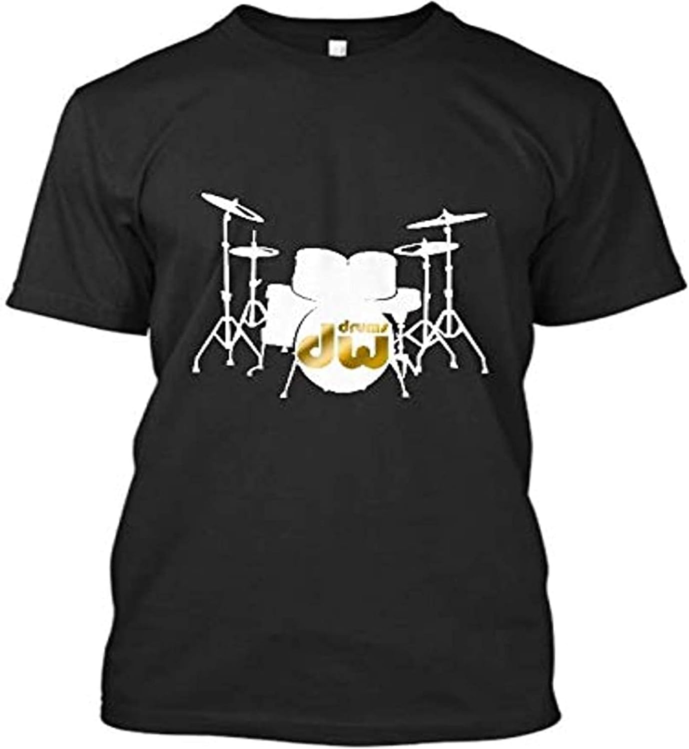 New Dw Drum Logo T Shirt Music Instrument Drum Set Men Tee Black L