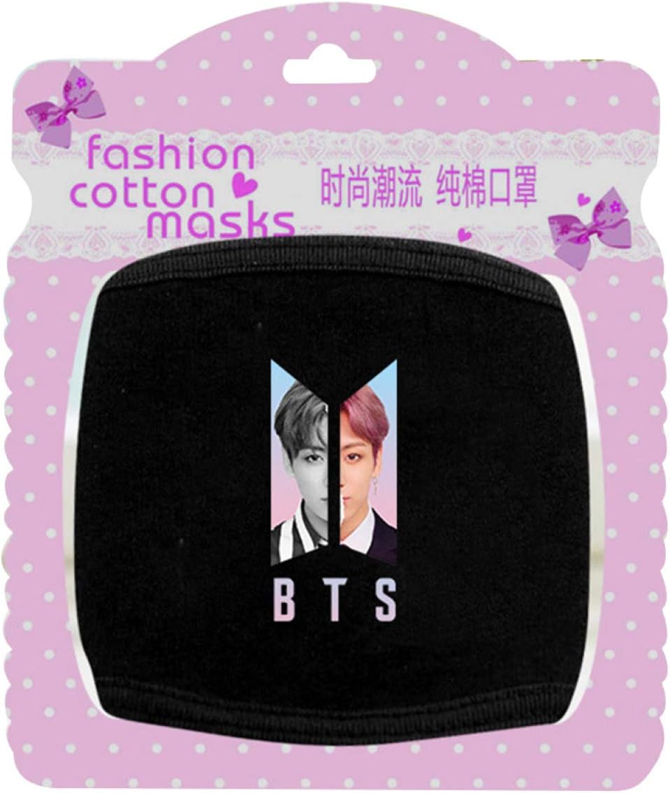 hainanaishun Newest KPOP BTS Mouth Mask Bangtan BTS Boys Merchandise BTS Face Muffle BTS Cute Cartoon Face Mask(H06)
