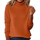 Womens Sweaters Turtleneck Long Sleeve Pullover Casual Knitted Pullover Wool Warm Cozy Tops Fall Winter Clothes