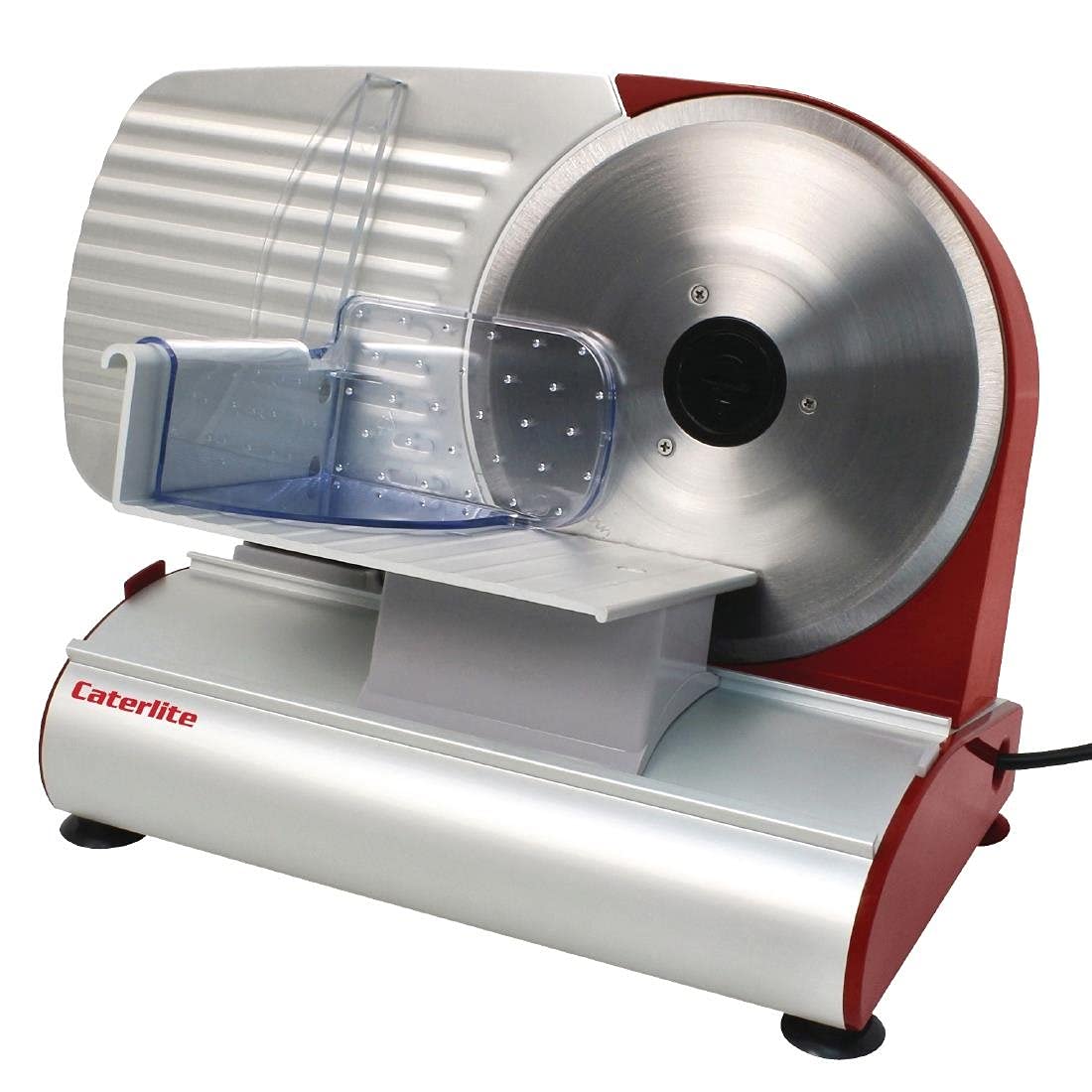 Caterlite Commercial Meat Slicer Machine 190mm - with 2 Different Blades, Adjustable Slicing Thickness GH489
