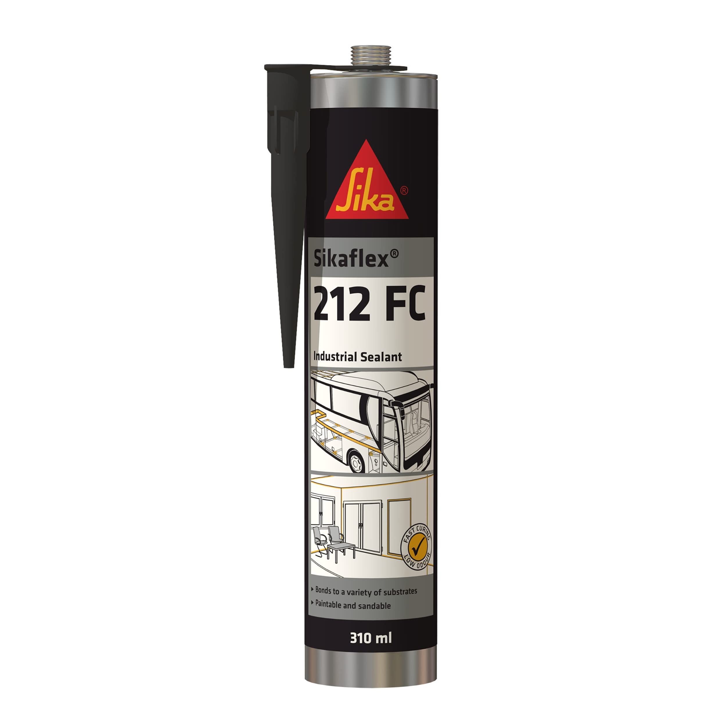 Sika Sikaflex 212 FC Industry Thixotropic Sealant for Buses, Trucks and Trailers, Light Grey, 300 ml