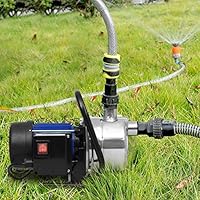 1.6HP Shallow Well Sump Pump Stainless Booster Pump Lawn Water Pump Electric Water Transfer Home Garden Irrigation(1.6 HP_Blue)