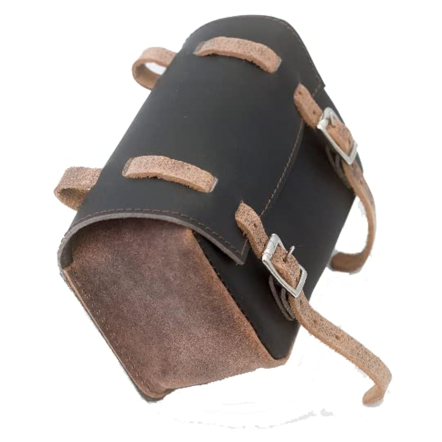 London Craftwork Bike Tool Bag Real Leather Vintage Retro Bicycle in Black Vintage Brown Box-bl-raw