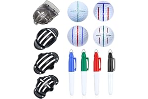 CUALFEC Precision 8 Pack Golf Ball Marker Golf Ball Line Drawing Marker 4Golf Ball Liner Golf Ball Marking Tool Golf Accessories Golf Ball Alignment Marking Tool