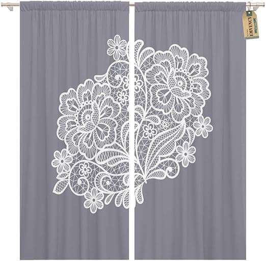 Amazon Com Golee Window Curtain Floral Lace Flowers Crochet