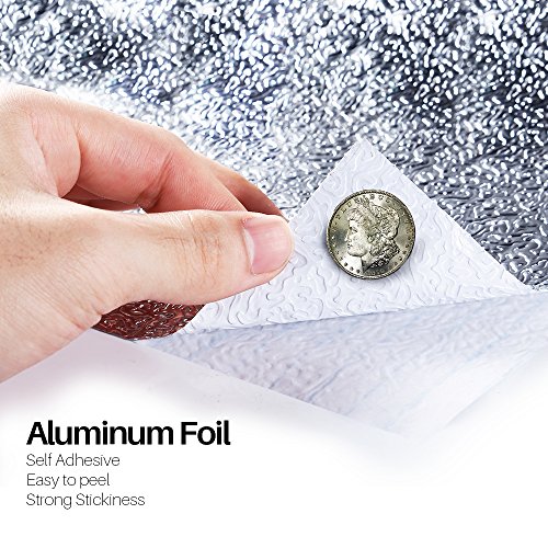 Kitchen Backsplash Wallpaper - Premium Peel&Stick Aluminum Foil Wall Paper|Self-Adhesive Backsplash for Kitchen Walls Cabinets Drawers & Shelves|Anti-mold, Heat Resistant & Washable Kitchen Wallpaper - Thumbnail 2