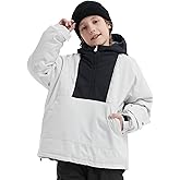 SNBOCON Kids Boys Girls Ski Snow Anorak Jacket Waterproof Windproof Warm Snowboarding Outwear Winter Zipper Hooded Coat