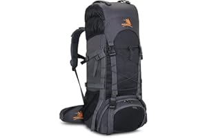 Bseash 60L Internal Frame Hiking Camping Backpack with Rain Cover, Outdoor Sport Travel Daypack for Climbing Touring