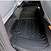 U.A.A. Inc. Heavy Duty MT-9024 Rubber Floor Mats Universal Car Truck SUV (Black)