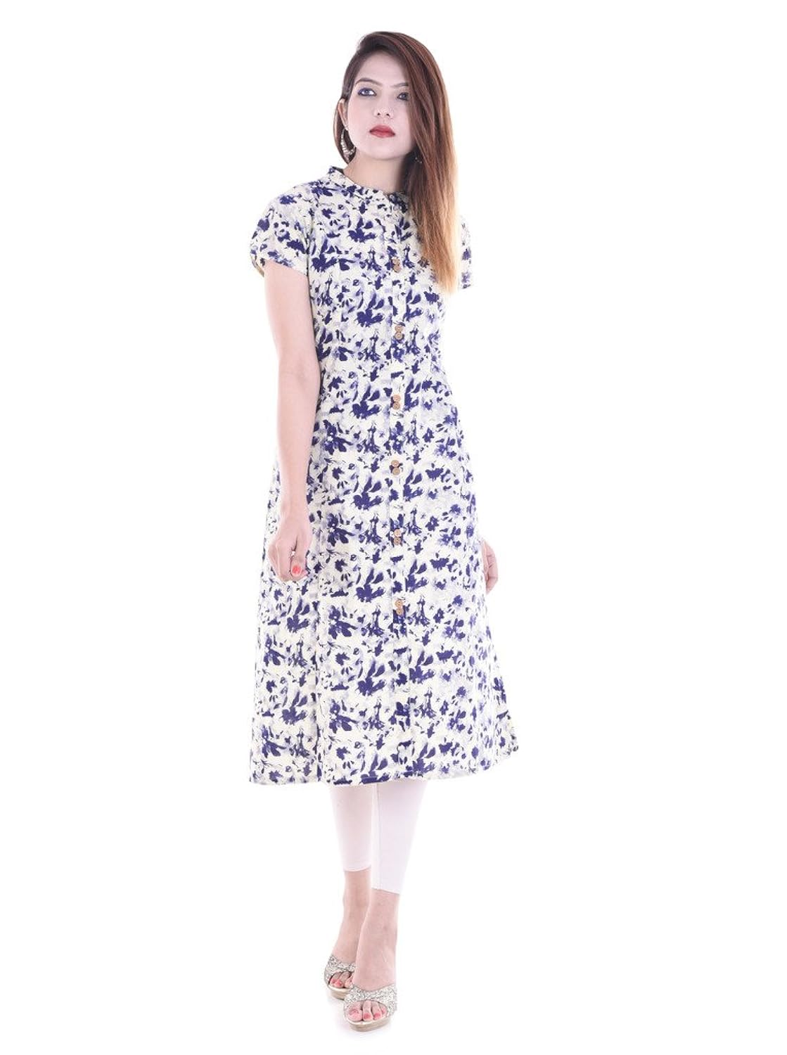 rajmandirfabrics women's cotton straight printed kurti (pk1015499 _multi-coloured_ )