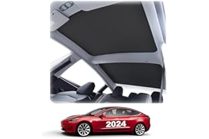 CHIYLE Roof Sunshade for 2024 2025 Tesla Model 3 Sunshade Roof Window Insulation UV Rays Protection Heat Blocking Shades Shading Rate 99% 2025 Tesla Model 3 Accessories 2025(Black)