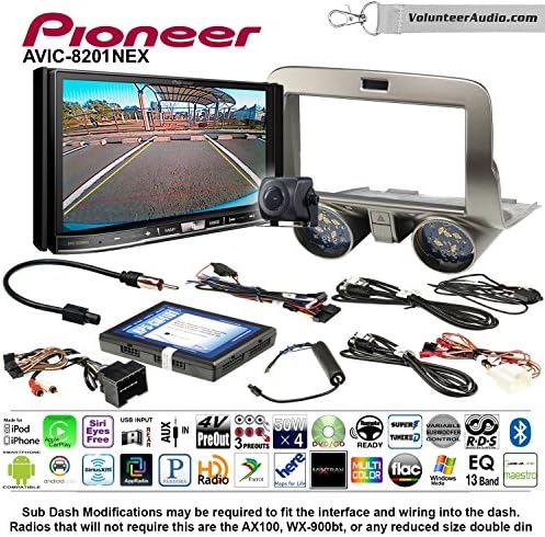 Volunteer Audio Pioneer AVIC-8201NEX Double Din Radio Install Kit with GPS Navigation Apple CarPlay Fits 2010-2015 Chevrolet Camaro