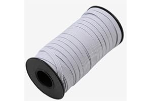 HLJGIFT Braided Elastic 144 Yards - White (1/4'' Wide)