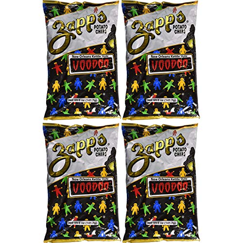 Zapps Potato Chips - NEW ORLEANS KETTLE STYLE VOODOO - 4 x 5 oz