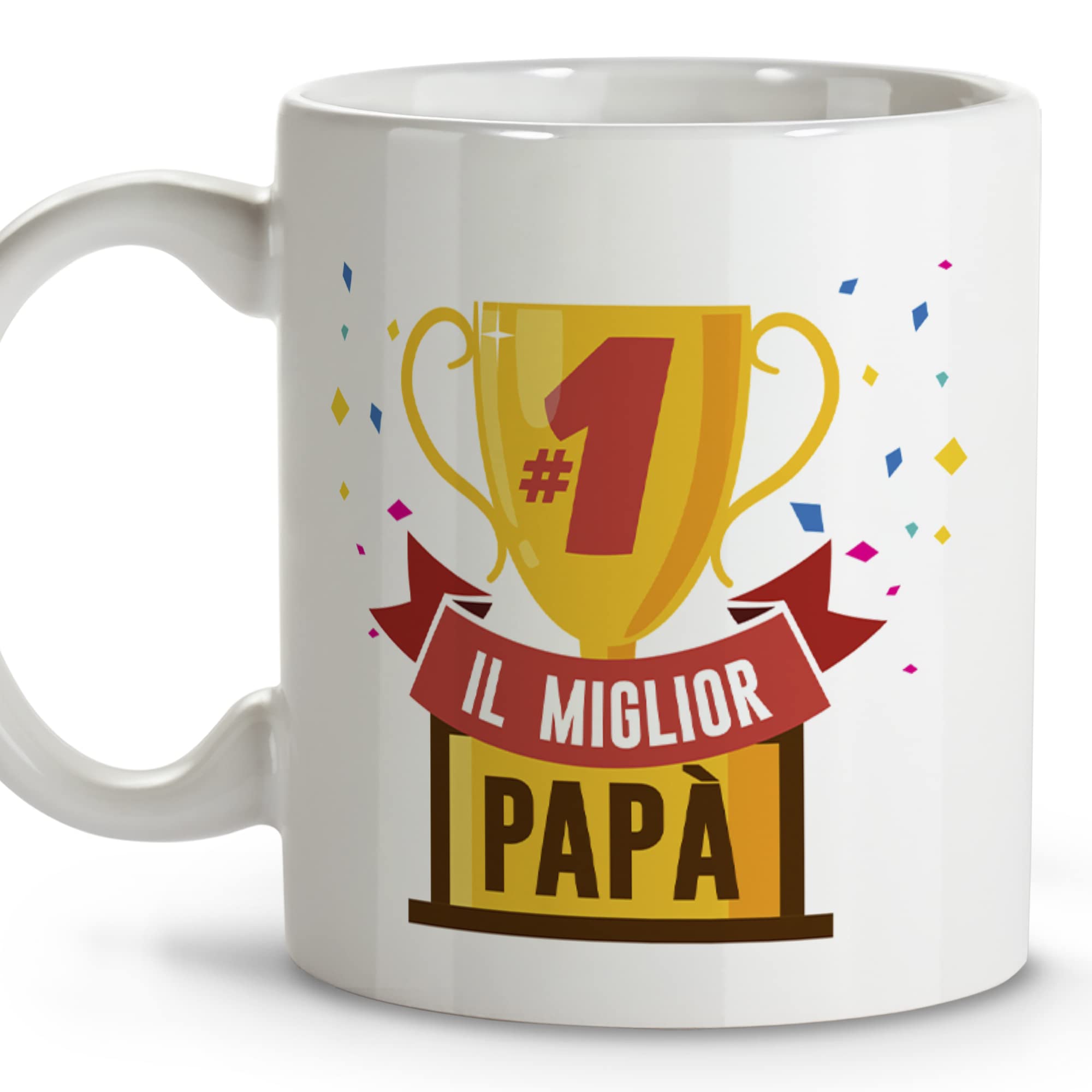 Original Breakfast Mug Grandfather Father's Day Mugs Ceramic Mug 330 ml Gifts with Phrases Il miglior papà