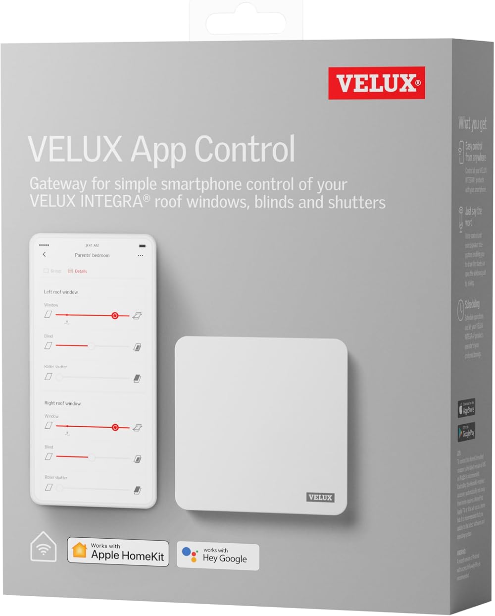 VELUX KIG 300 EU App Control for Electric Solar Roof Windows Blinds Shutters