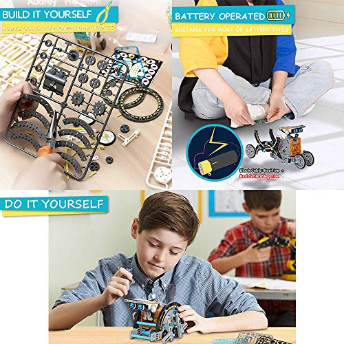OFUN Solar Roboter Kinder 12 in 1, STEM Bausatz Lernspielzeug Konstruktion Bauset mit Solar Wissenschaft… – Bild 3