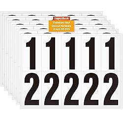 3 inch Self Adhesive Numbers for Mailbox, House